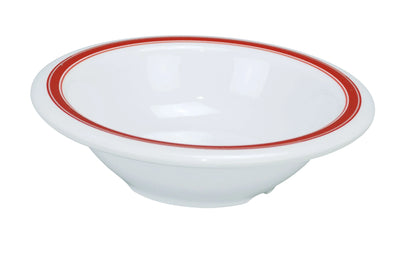 EcoQuality Soup/Salad Bowl HS-5712 It is made from durable and reliable melamine material, which makes the bowl look like ceramics. Such white soup bowls are also BPA free and NSF listed, so you can easily use them for both personal and commercial aims.