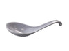 A dozen white soup spoons with hook handles, designed for easy storage and convenient use, perfect for soups and stews.



