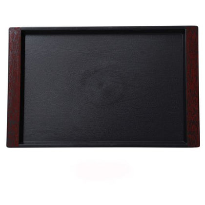EcoQuality Serving Tray With Color Handle FT-08 feature a durable plastic construction with a non-slip surface, ensuring secure transport of food and beverages. Designed for heavy use, they are perfect for restaurants, cafeterias, catered events, or home dining. The black and red color combination adds a modern touch, while the rectangular shape provides ample space for serving meals, drinks, or appetizers. Lightweight and easy to handle, these trays are ideal for fast-paced environments and frequent use.