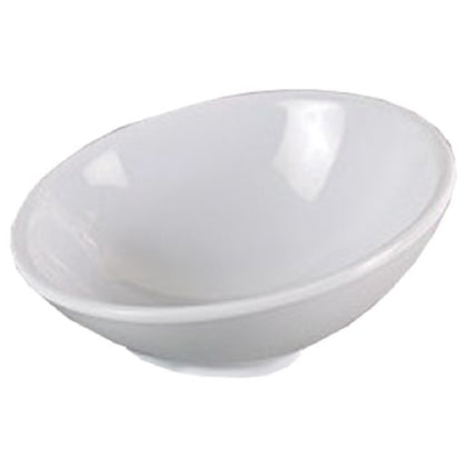 Yanco Sheer Bowl MD-304 Crafted from high-quality melamine, this bowl is designed to last and withstand the test of time. With a capacity of 3-1/2 oz. and a diameter of 4 inches, this bowl is perfect for serving small portions of your favorite dishes or snacks. The round, slanted design gives it a modern and stylish look, while the white color adds a touch of elegance to any table setting. It's dishwasher safe, making cleaning up after meals a breeze.