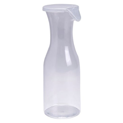 Yanco Wine/Juice Decanter With Lid PC-046 is a versatile and durable choice for serving beverages in both home and commercial settings. Made from high-quality SAN plastic, this 46 oz decanter offers exceptional durability and resistance to breakage while maintaining a sleek, modern appearance. Its clear design allows for easy viewing of contents, enhancing the presentation of wine, juice, and other beverages. 