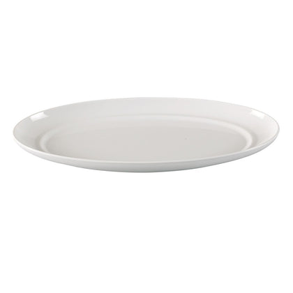 This Deep Platter CAT-5016 12/Pcs Performed in stylish white color, it can be used for serving vegetables, cold cuts, fresh greens or Asian appetizers. Manufactured from durable and reliable melamine, this dinnerware is popular for being unbreakable and affordable at the same time. Thanks to the stylish Catering collection, these platters will perfectly fit any establishment design. They will always look nice in your cafes, restaurant or catering events.