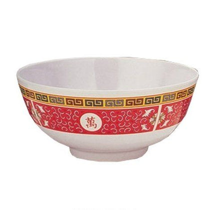Yanco Noodle Bowl LG-5207 It is made from durable and reliable melamine material, which makes the bowl look like ceramics. You can use these unique round bowls to serve such dishes like rice, miso soup, noodles or salads. Thanks to the elegant Longevity collection style, the bowl will perfectly fit any food-serving establishment design. Performed in chinese style, such melamine tableware is an ideal solution for those who choose high-quality, durable and affordable dinnerware for their place.