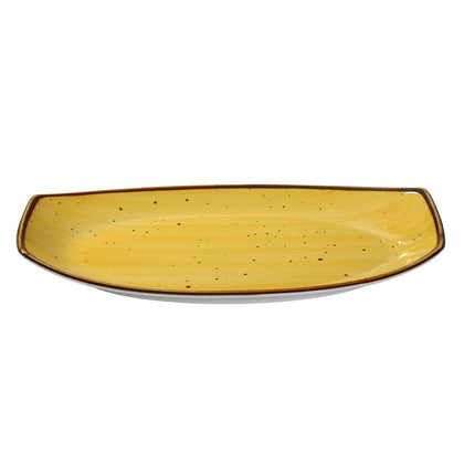 Yanco Rectangular Plate LY-215YL is a stylish and durable addition to any tableware collection. Crafted from high-quality porcelain with a sleek glaze finish, this plate offers excellent resistance to mechanical damage and temperature changes. Its versatile rectangular design makes it ideal for serving soups, salads, pasta, and hot meals. 