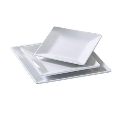 Yanco Square Plate OK-107 It is made from durable and reliable melamine material, which makes the plate look like ceramics. You can use this stylish plate to serve any dish you want. For example, you can use it for serving sushi, salads, side dishes, or other Asian cuisine appetizers. The Osaka collection has an elegant and stylish design. Performed in white color, it will perfectly fit any restaurant environment. 