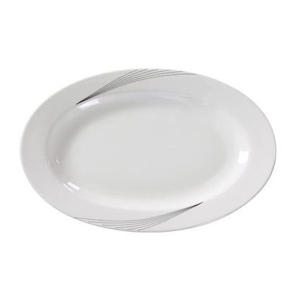 Yanco Platter UR-210 is a refined and practical addition to any dining setup. Made from high-quality porcelain with a smooth white glaze, this 9.5-inch by 6.75-inch round platter is ideal for presenting vegetables, cold cuts, fresh greens, and appetizers. Its elegant design seamlessly complements banquet halls, fine-dining restaurants, and catering events. 