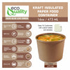 Disposable Kraft Paper Food Soup Cup Ice Cream Yogurt Container (8oz, 12oz, 16oz, 26oz, 32oz)
