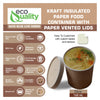 Disposable Kraft Paper Food Soup Cup with Paper Vented Lid (8oz, 12oz, 16oz, 26oz, 32oz)