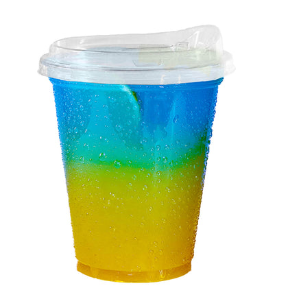 Disposable Pet Clear Plastic Smoothie Cups with Sip Through Lids (12oz, 14oz, 16oz, 20oz, 24oz)