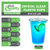 Disposable Pet Clear Plastic Smoothie Cups With Clear Flat Lids (9oz, 10oz, 12oz, 14oz, 16oz, 20oz, 24oz, 32oz)