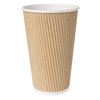 12oz Disposable Double Wall Ripple Paper Hot Cold Cups