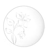 White Plastic Plates Silver Floral Collection (6inch, 7.5inch, 9inch, 10inch)