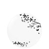 Disposable Fancy Plastic Plates White Black Spring Collection (6inch, 7.5inch, 10 inch)