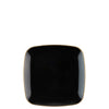 Disposable Fancy Square Black Plastic Plates Gold Rim Organic Collection (6inch, 7.25inch, 8.5inch, 10 inch)