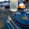 Chanukah Table Cover Blue/Gold 54″x108″