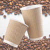 12oz Disposable Double Wall Ripple Paper Hot Cold Cups