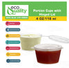 Clear Portion Plastic Cup with Hinged Lid Leak Proof Disposable Container (1oz, 2oz, 3oz, 4oz, 4.5, 5oz, 5.5oz)