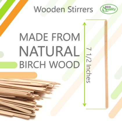 Wooden Coffee Stirrer Sticks (5.5 inch, 7.5 inch)