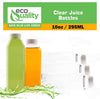 Empty Clear Plastic Juice Bottles with Tamper Evident Caps (8oz, 10oz, 12oz, 16oz, 32oz)