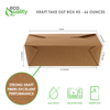 Kraft Microwavable Folded Paper Take-Out Containers BIO BOX (26OZ, 49OZ, 66OZ, 96OZ,  45OZ)