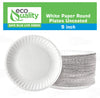 Paper Lunch Plate Plastic Alternative Freezer Safe Microwave safe office plates dinner plates Cheap plates Lightweight Recyclable Uncoated Round Paper Plates Party Plates White Plate pizza plates Paper plates Disposable Plates Compostable Plate 9 inch