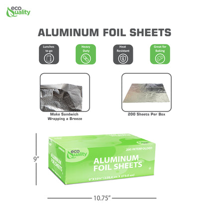 Aluminum Pre Cut Foil Pop up Sheets Premium (9X10.75, 12X10.75)