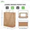 Kraft Paper Gift Bags with Paper Handles Brown Shopping Bags, Retail, Reusable, Party, Grocery Bags, Eco Friendly, Recyclable (Small, Medium, Large)