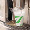 Disposable Compostable Biodegradable White Paper Coffee Cups with Flat Lids (8oz, 10oz, 12oz, 16oz, 20oz)