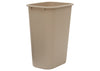 41 qt Rectangle Waste Basket - Plastic, Beige for Offices, Home, Restaurants