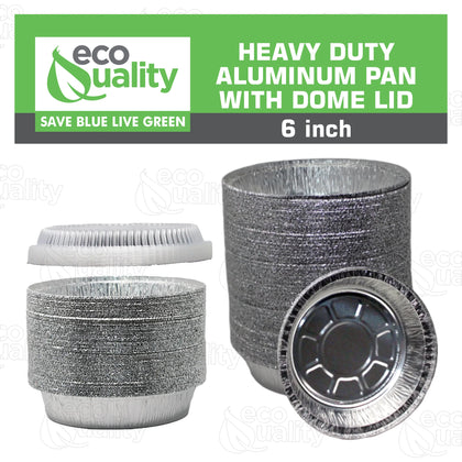 Restaurant Meal Prep Food Trucks Caterers Buffet serve Cold hot food leak proof affordable bulk economical commercial wholesale freezer safe reusable recyclable High Quality Recyclable Aluminum Take out to go container tin Round Foil Aluminum Pan ecoquality Baking Oven Cake Supplies with clear plastic dome lid heavy duty strong sturdy dinner lunch breakfast  entrees, appetizers, sides, or even desserts container hemmed edges silver stackable round leak proof  16 inches diameter 18 fluid ounces oz