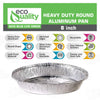 Disposable Round Aluminum Foil Take-Out Pans (6inch, 7inch, 8inch, 9inch)