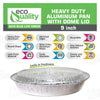 Disposable Round Aluminum Foil Food Pans with Clear Dome Lids (6inch, 7inch, 8inch, 9inch)
