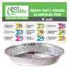 Disposable Round Aluminum Foil Take-Out Pans (6inch, 7inch, 8inch, 9inch)