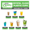 Disposable Pet Clear Plastic Smoothie Cups with Clear Dome Lids (10oz, 12oz, 14oz, 16oz, 20oz, 24oz)