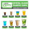 Disposable Pet Clear Plastic Smoothie Cups With Clear Flat Lids (9oz, 10oz, 12oz, 14oz, 16oz, 20oz, 24oz, 32oz)