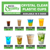 Disposable Pet Clear Plastic Smoothie Cups with Clear Flat Lids and White Straws (9oz, 10oz, 12oz, 14oz, 16oz, 20oz, 24oz, 32oz)