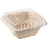 24oz Eco Friendly Disposable Square Bowls Compostable Container with Dome Lids