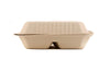 Eco-Friendly 3 Compartment  Hinged Clamshell Heavy-Duty Disposable Containers (8X8, 9X9)