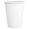 Disposable White Paper Hot Cold Cups with White Flat Lids (8oz, 10oz, 12oz, 16oz, 20oz)